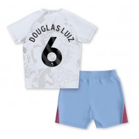 Camisa de time de futebol Aston Villa Douglas Luiz #6 Replicas 2º Equipamento Infantil 2023-24 Manga Curta (+ Calças curtas)